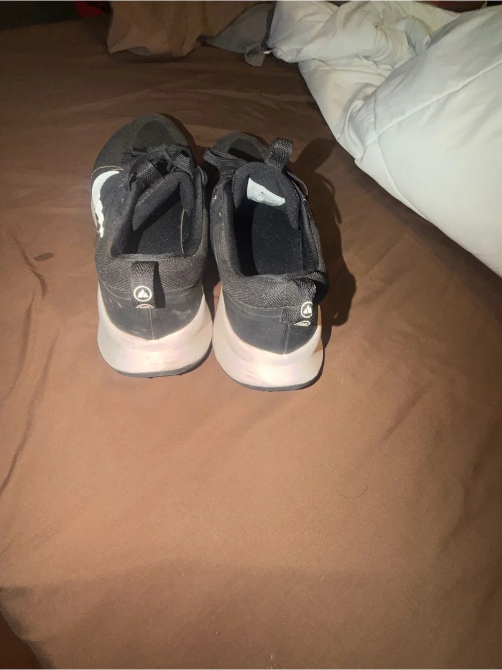 Nike Trail Black Athletic Sneakers with White Swoosh